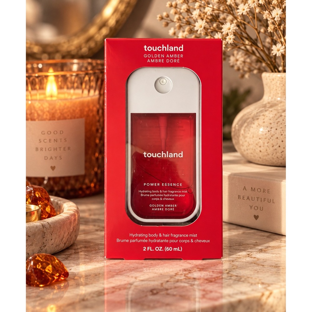 Touchland Power Essence Golden Amber Hydrating Body & Hair Fragrance Mist 2oz